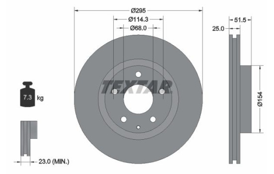 Brake Disc PRO 92267603 Textar