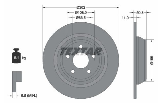 Brake Disc PRO 92268703 Textar