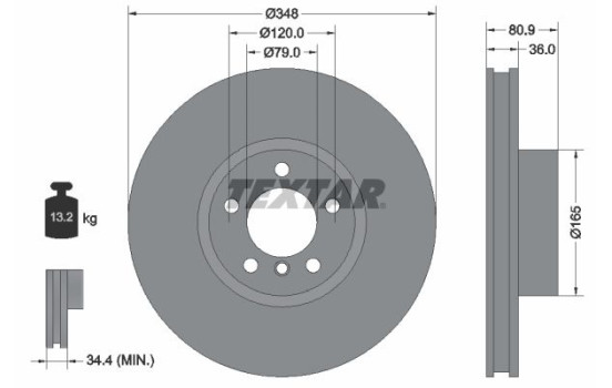 Brake Disc PRO+ 92269505 Textar