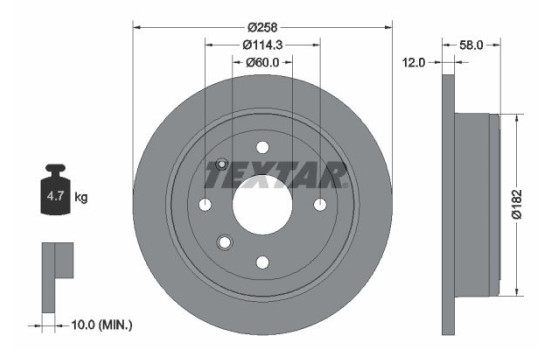 Brake Disc PRO 92269903 Textar