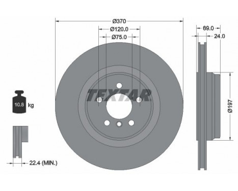 Brake Disc PRO 92270003 Textar