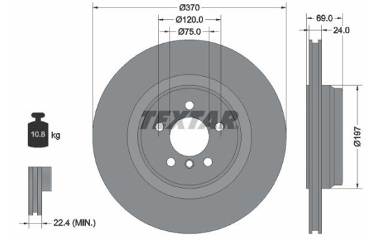 Brake Disc PRO 92270003 Textar