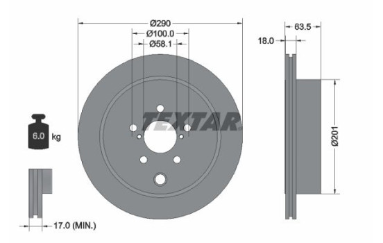 Brake Disc PRO 92270903 Textar
