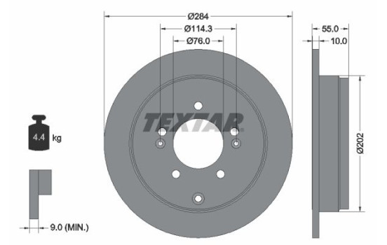 Brake Disc PRO 92271003 Textar