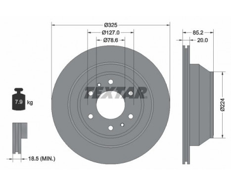 Brake Disc PRO 92271103 Textar