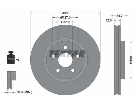 Brake Disc PRO+ 92272205 Textar