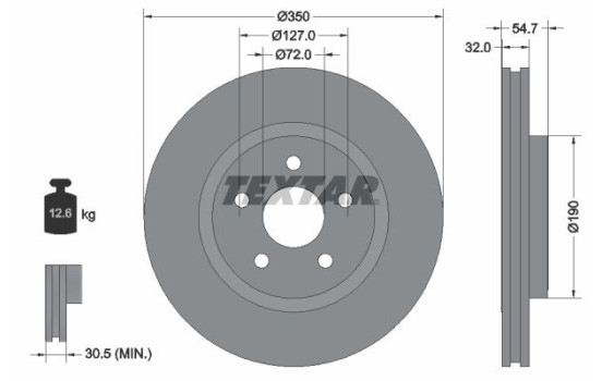 Brake Disc PRO+ 92272205 Textar