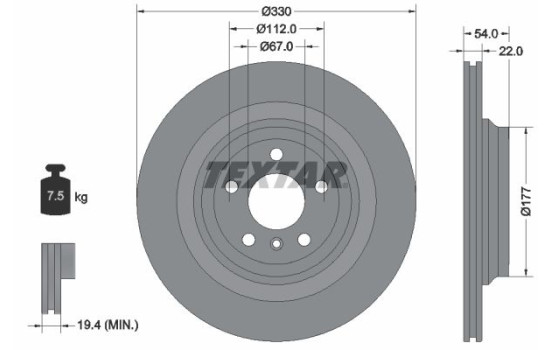 Brake Disc PRO+ 92273505 Textar