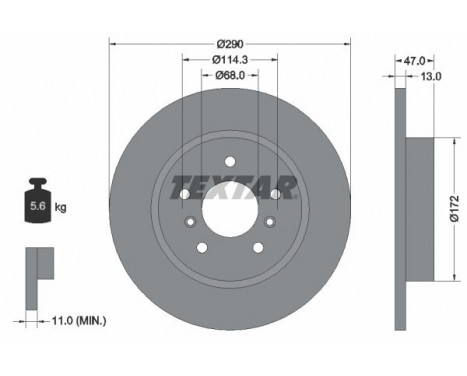 Brake Disc PRO 92274003 Textar