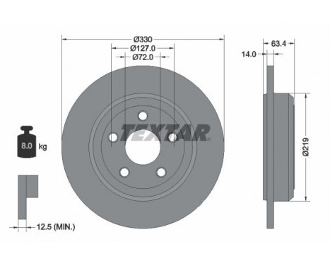 Brake Disc PRO 92274703 Textar