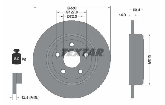 Brake Disc PRO 92274703 Textar