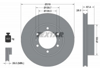 Brake Disc PRO 92274903 Textar