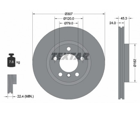 Brake Disc PRO+ 92275605 Textar