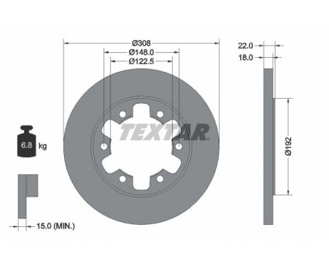 Brake Disc PRO 92275803 Textar