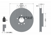 Brake Disc PRO 92277103 Textar