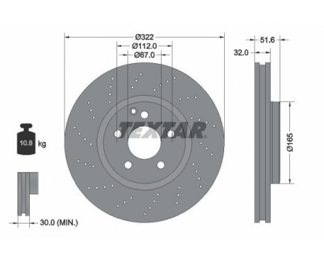 Brake Disc PRO+ 92277705 Textar