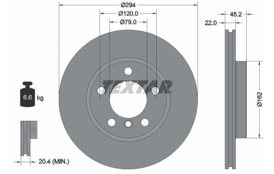 Brake Disc PRO+ 92277805 Textar