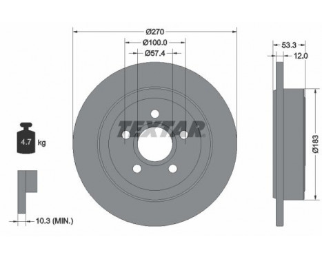 Brake Disc PRO 92277903 Textar