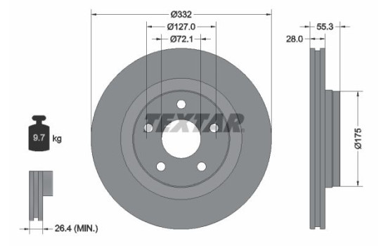 Brake Disc PRO 92278803 Textar