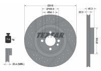 Brake Disc PRO+ 92279105 Textar