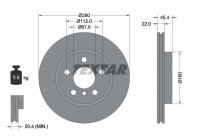 Brake Disc PRO 92279203 Textar