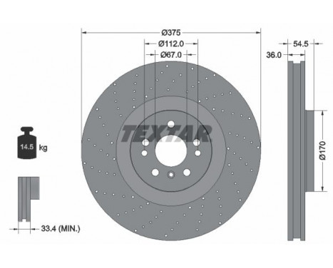 Brake Disc PRO+ 92279805 Textar