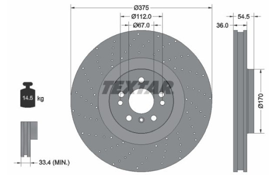 Brake Disc PRO+ 92279805 Textar