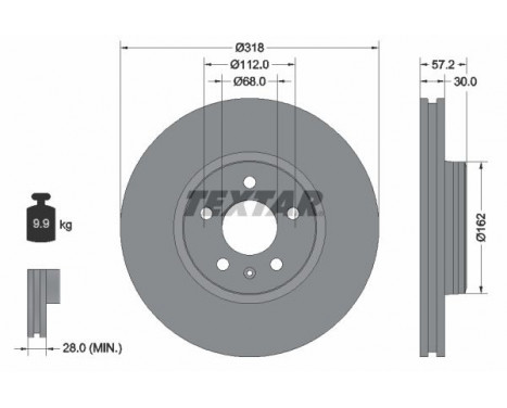 Brake Disc PRO+ 92282705 Textar