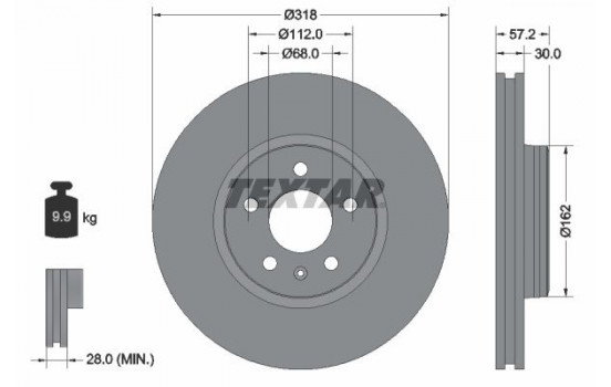 Brake Disc PRO+ 92282705 Textar
