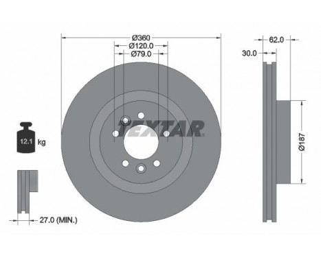 Brake Disc PRO+ 92283205 Textar