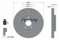 Brake Disc PRO 92283303 Textar