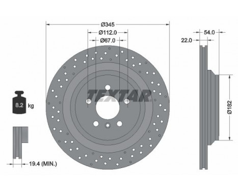 Brake Disc PRO 92283703 Textar