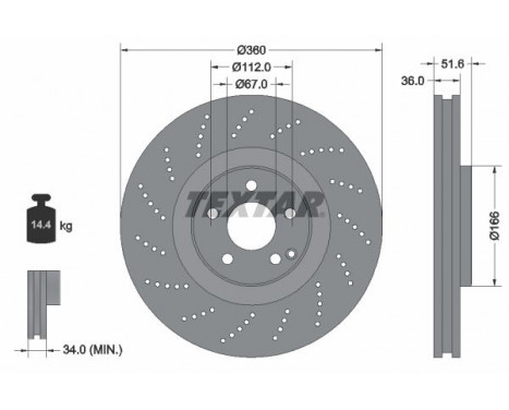 Brake Disc PRO+ 92283905 Textar