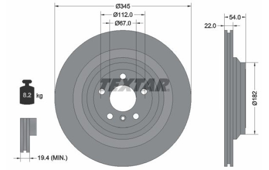 Brake Disc PRO 92284003 Textar