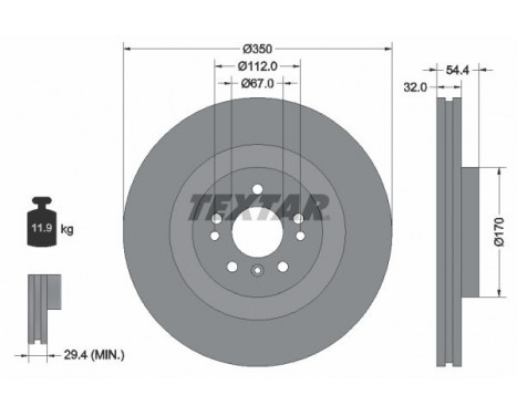 Brake Disc PRO+ 92284205 Textar