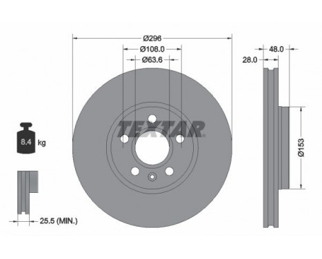 Brake Disc PRO+ 92287505 Textar