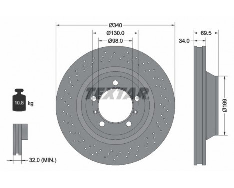 Brake Disc PRO+ 92287805 Textar