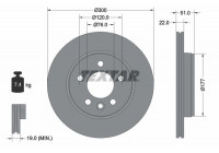 Brake Disc PRO 92288503 Textar