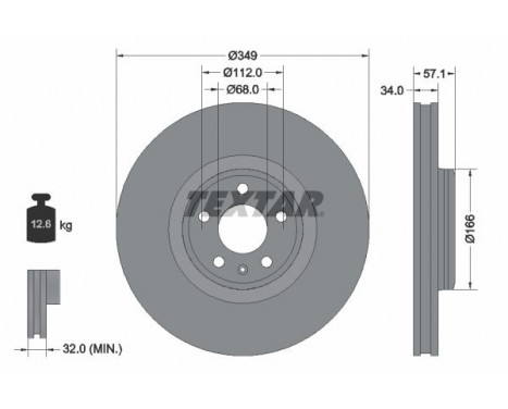 Brake Disc PRO+ 92289305 Textar