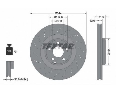Brake Disc PRO+ 92289905 Textar