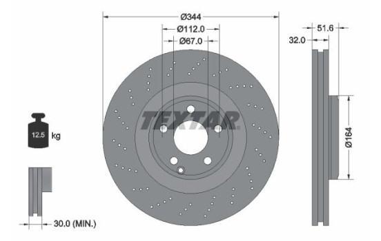 Brake Disc PRO+ 92289905 Textar