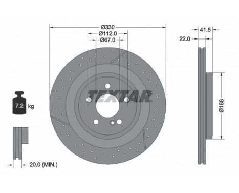 Brake Disc PRO+ 92290605 Textar