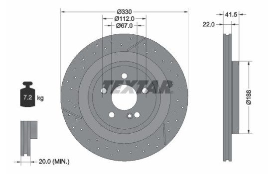 Brake Disc PRO+ 92290605 Textar