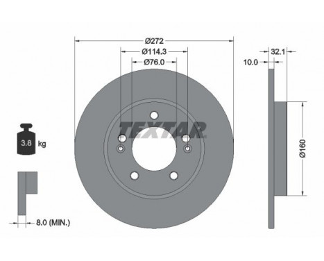 Brake Disc PRO 92291703 Textar