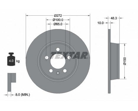 Brake Disc PRO 92292003 Textar