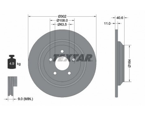 Brake Disc PRO 92292403 Textar