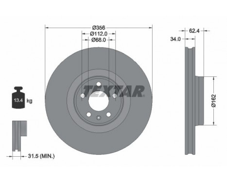 Brake Disc PRO+ 92293505 Textar