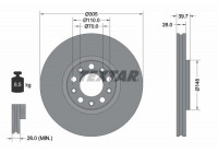 Brake Disc PRO 92293903 Textar