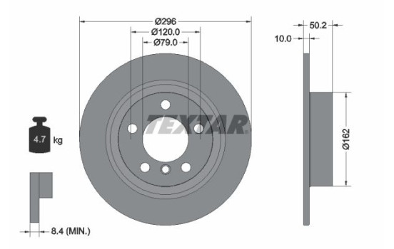 Brake Disc PRO 92294003 Textar