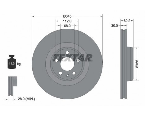 Brake Disc PRO+ 92294305 Textar
